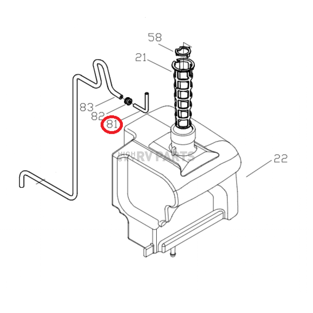 Kipor Generator Ventilation Hose KGE2000TIB07004